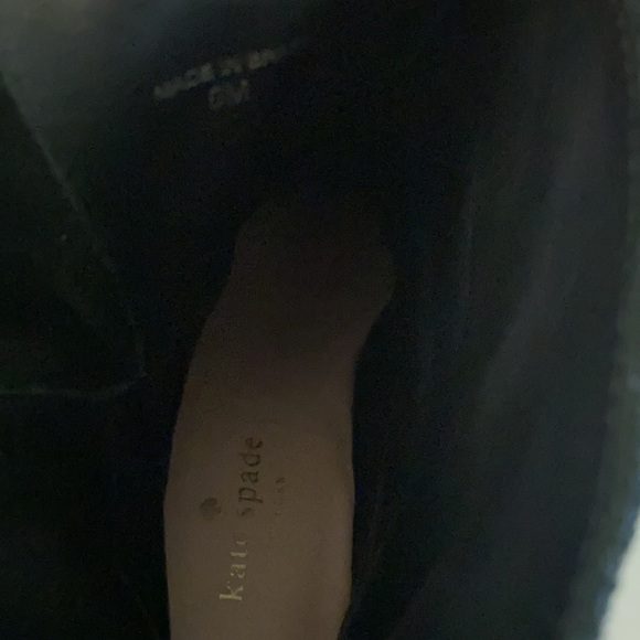 Kate spade suede booties w/double gold accent - Picture 6 of 6